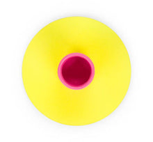 Load image into Gallery viewer, Two-Tone Sulphur & Neyron Pink Metal Candleholder