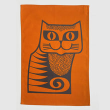Load image into Gallery viewer, Magpie x Hornsea Teatowel Cat Orange