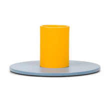Load image into Gallery viewer, Two-Tone Pompadour & Saffron Metal Candleholder