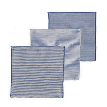 Load image into Gallery viewer, Reusable & Eco-Friendly Cotton Dishcloths: Textured Cobalt