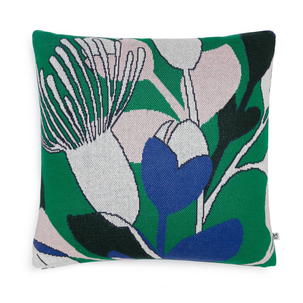 Cotton Knit Throw Pillow/Cushion : Bud Green