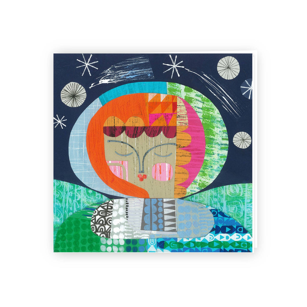 Angel face christmas card