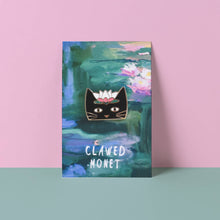 Load image into Gallery viewer, Clawed Monet Cat Artist Pin
