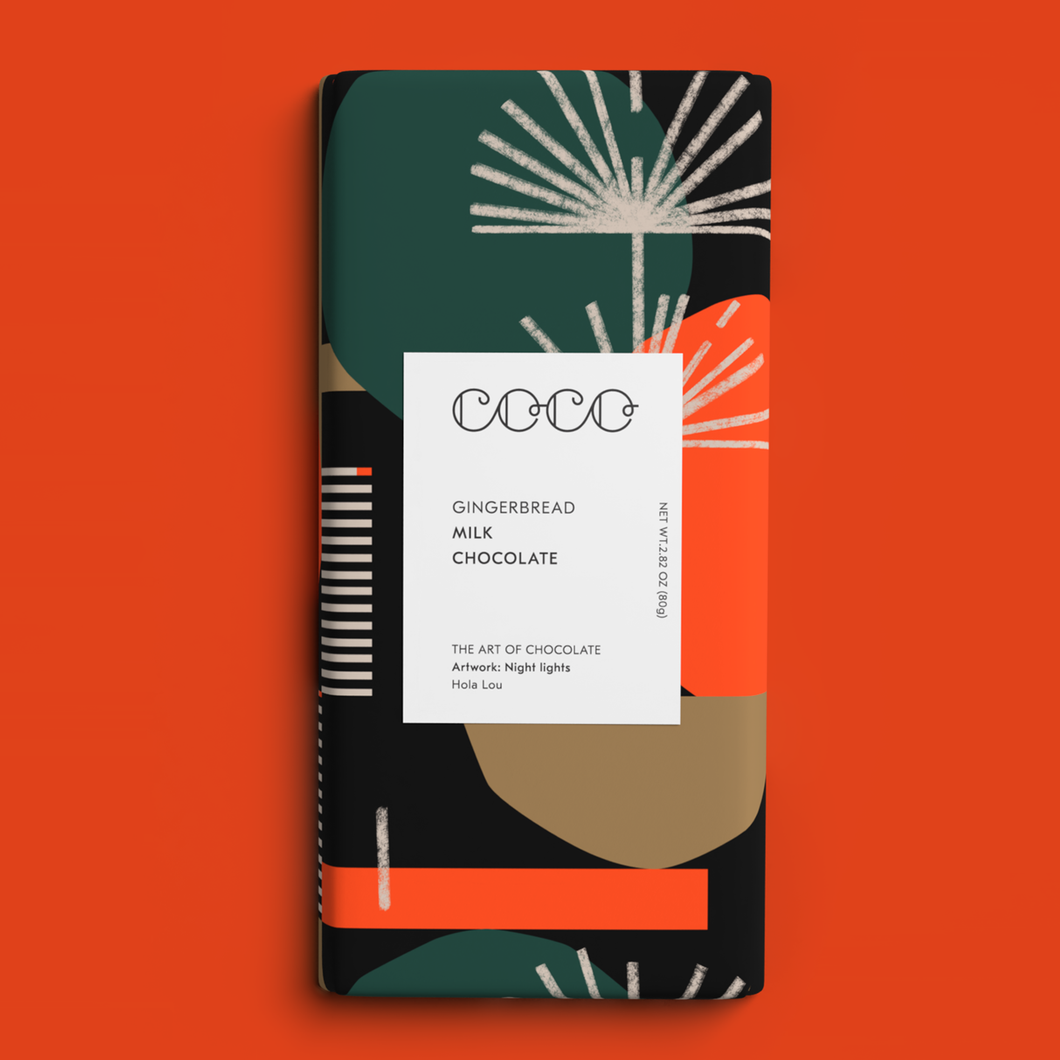 Gingerbread 80g Milk Chocolate Bar