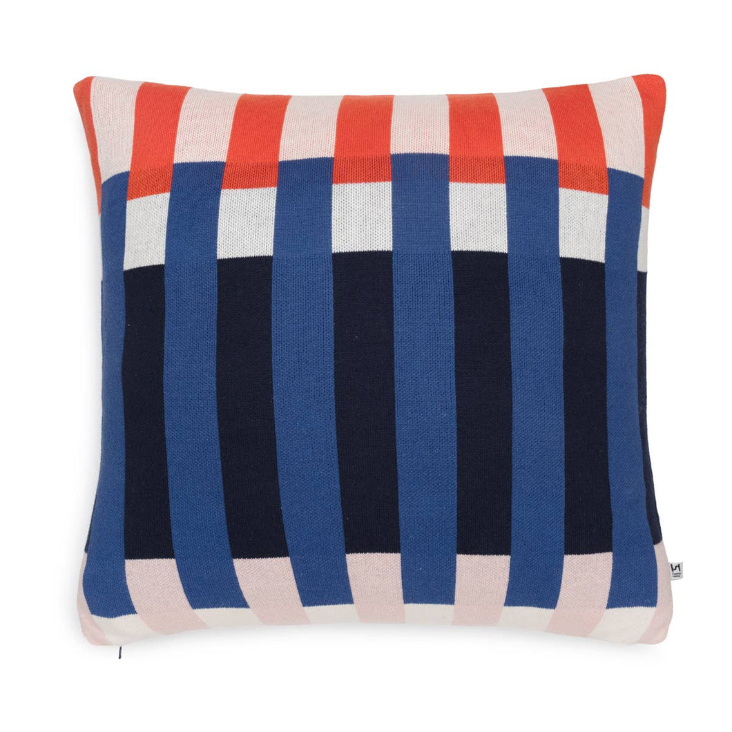 Cotton Knit Throw Pillow/Cushion : Studie Navy