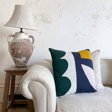 Load image into Gallery viewer, Cotton Knit Throw Pillow/Cushion - Orbi Navy
