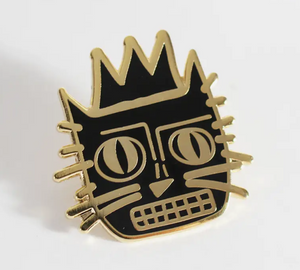 Basquicat Cat Artist Pin