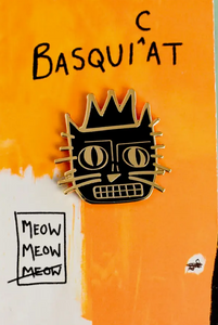 Basquicat Cat Artist Pin