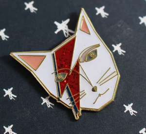 Kitty Stardust Cat Musician  Pin