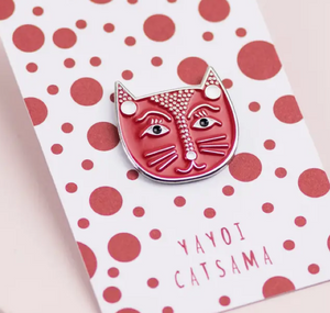 Yayoi Catsama Cat Artist Pin