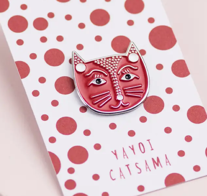 Yayoi Catsama Cat Artist Pin