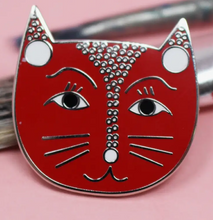 Load image into Gallery viewer, Yayoi Catsama Cat Artist Pin
