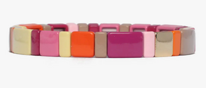 Colour Block Enamel Tile Bracelets