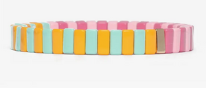 Colour Block Enamel Tile Bracelets