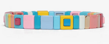Load image into Gallery viewer, Colour Block Enamel Tile Bracelets
