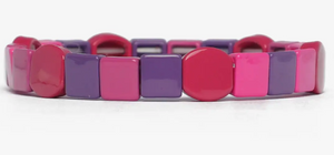 Colour Block Enamel Tile Bracelets