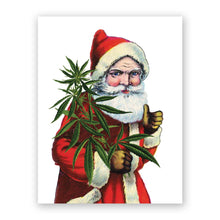 Load image into Gallery viewer, Cannabis Santa Holiday Greeting Card
