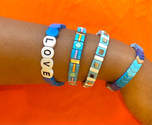 Load image into Gallery viewer, Colour Block Enamel Tile Bracelets
