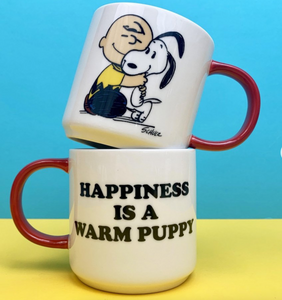 Peanuts + Snoopy Mug - Happiness is a warm puppy