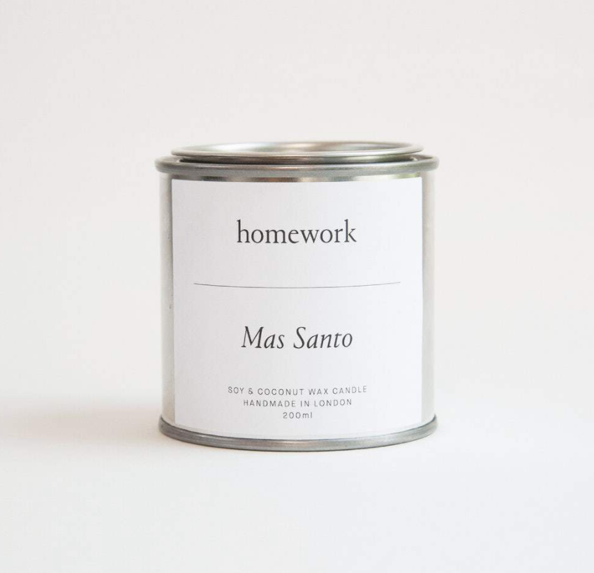 Homework Mas Santo Candle