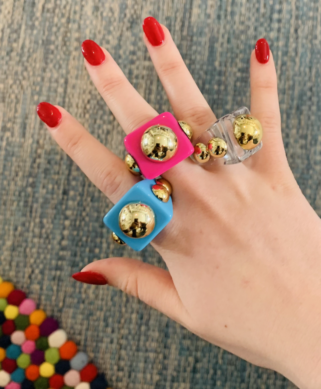 Bomba Cocktail Ring - Blue