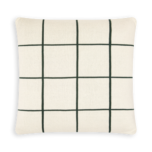Grid Cushion- Forest. Including duck feather pad  (Sophie Home)