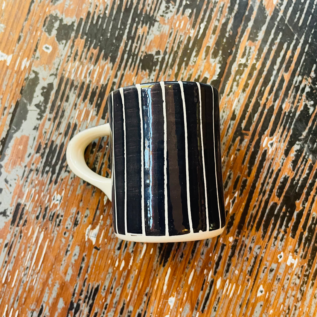Espresso cup - Black Striped
